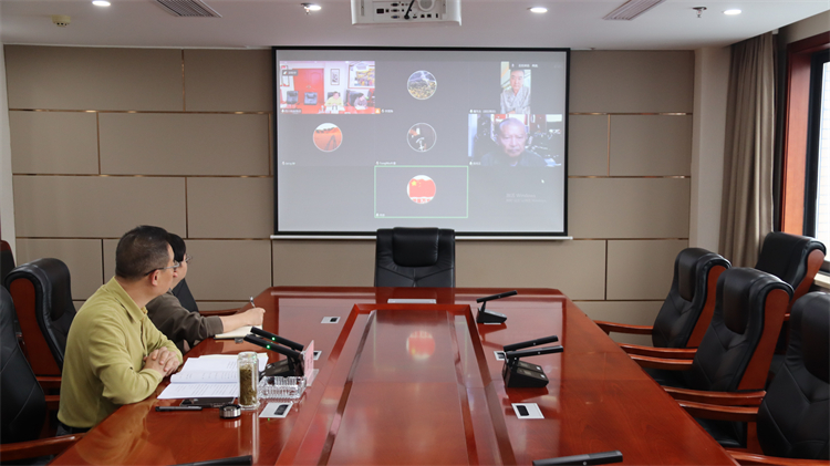 集團公司出席與上海向陽公益基金會、 供銷總社青島公司、國科凱信集團交流合作視頻會